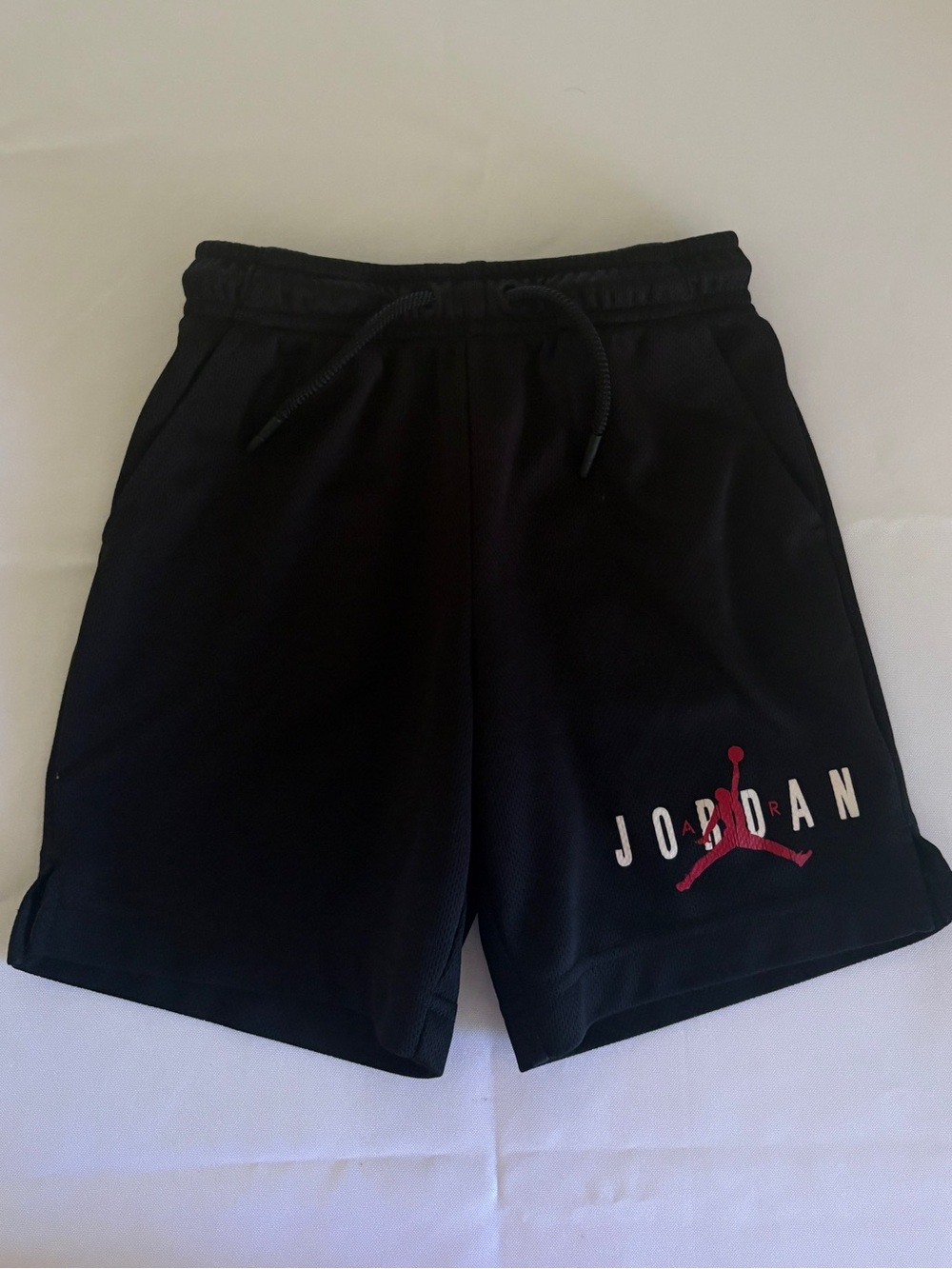 Jordan Black Athletic Shorts with Red Jumpman Accent